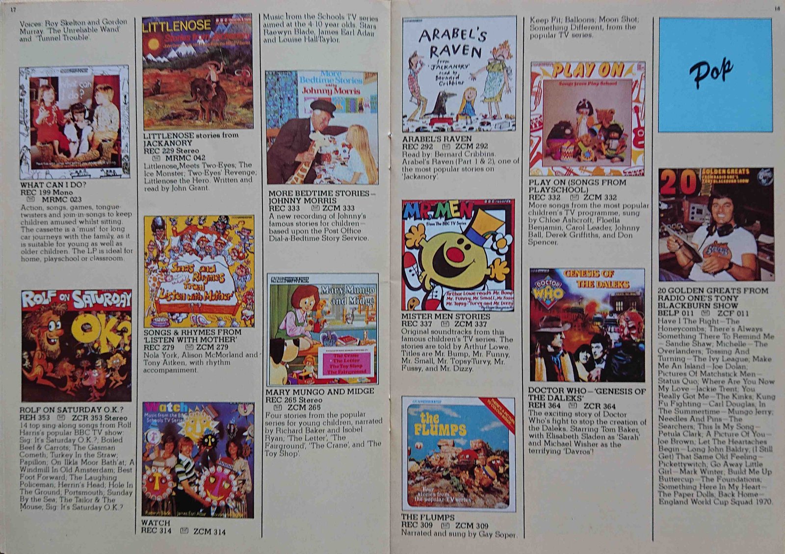 Other pages of catalogue BBC Records catalogue 1979 late